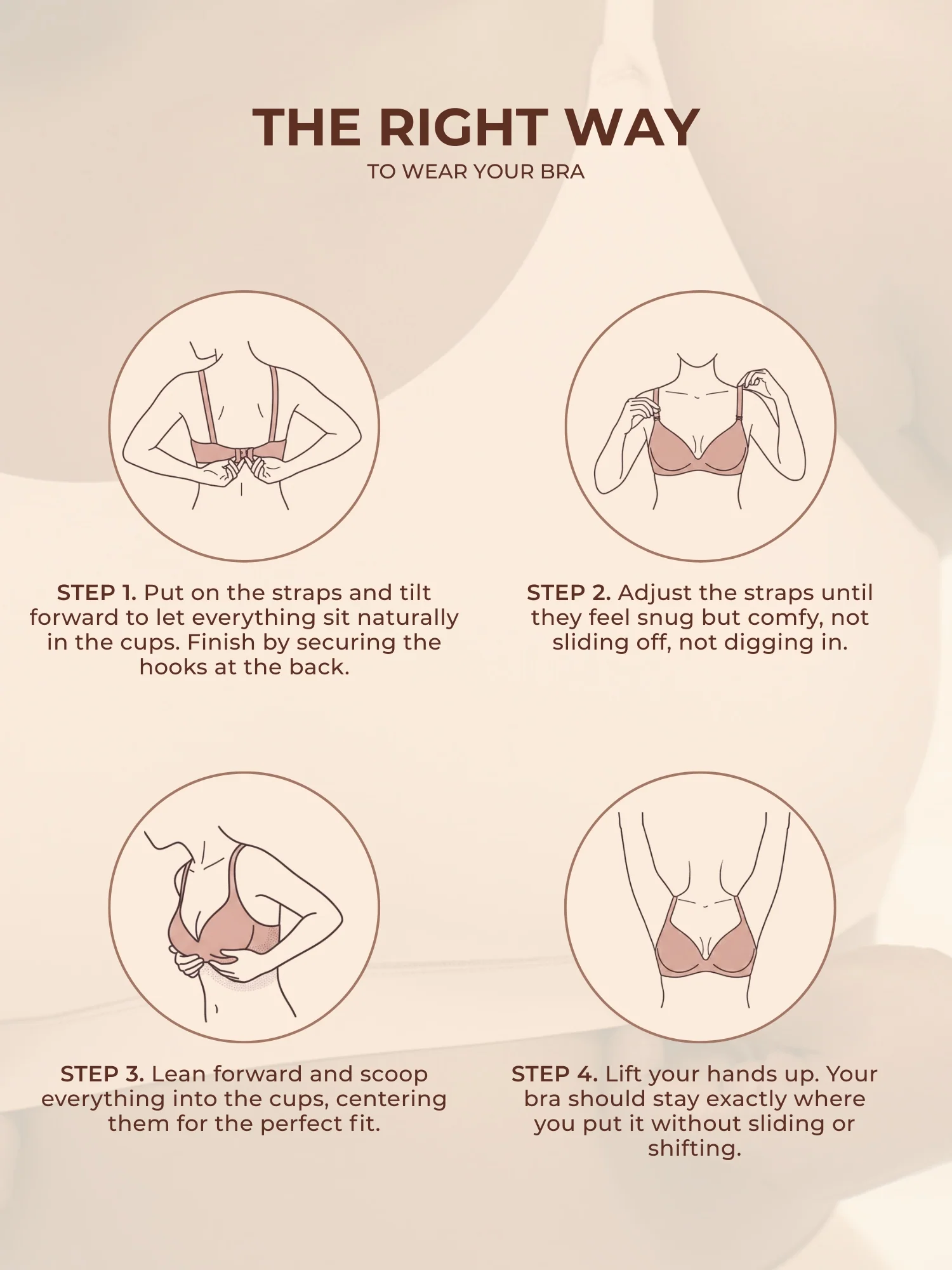 All Day Push Up Bra - Lightly Padded Full Coverage Wireless Bra with Adjustable Straps - Image 11